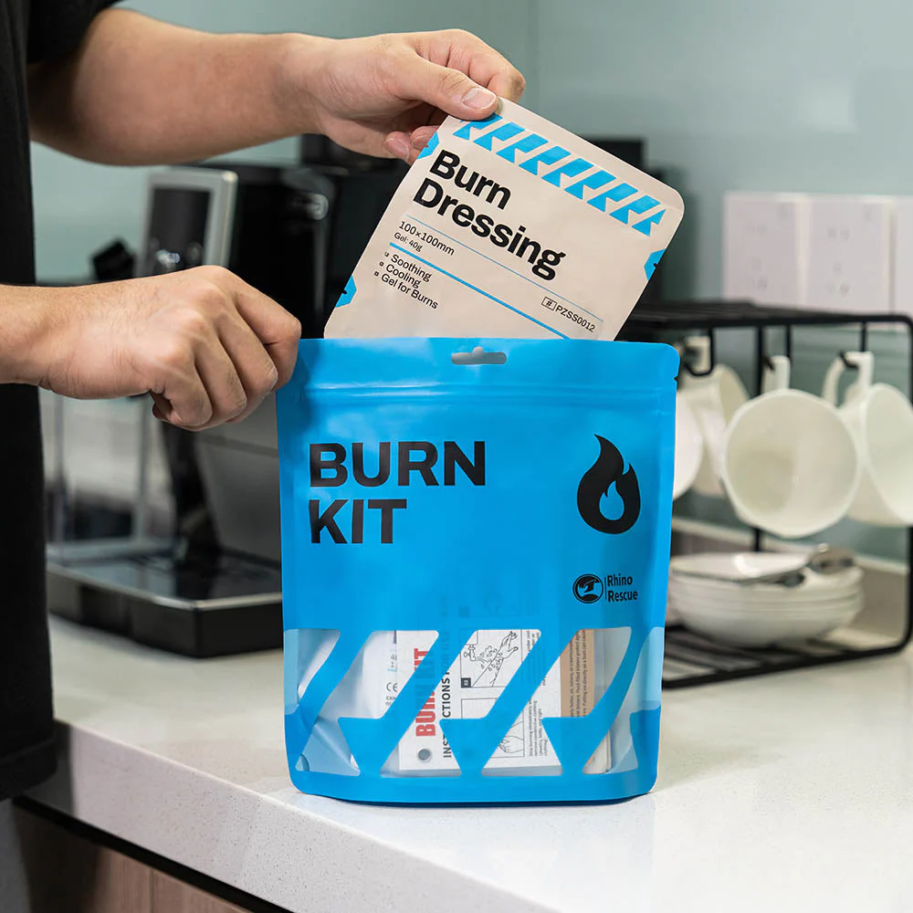 Burn Kit --- FDA/CE Burn Kit Packs 4×4 Dressings & Sterile Gel, Stops Sunburn-Flame-Chemical-Electric & Combat Burns, Rhino Rescue™ Grab-and-Go Lifesaver - Image 11