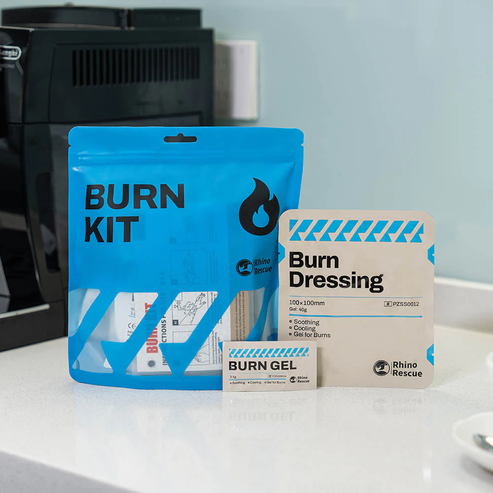 Burn Kit --- FDA/CE Burn Kit Packs 4×4 Dressings & Sterile Gel, Stops Sunburn-Flame-Chemical-Electric & Combat Burns, Rhino Rescue™ Grab-and-Go Lifesaver - Image 4