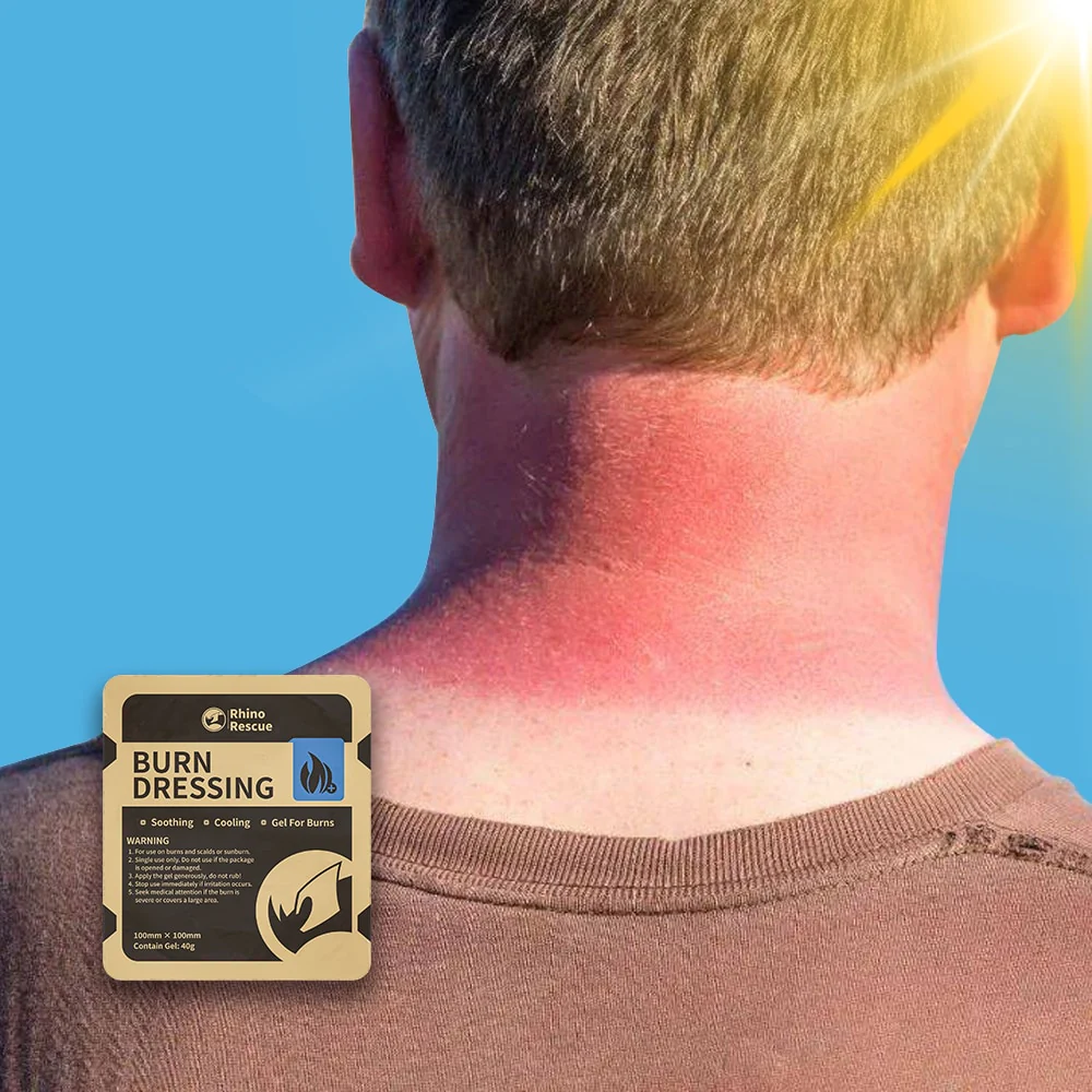 Burn Kit --- FDA/CE Burn Kit Packs 4×4 Dressings & Sterile Gel, Stops Sunburn-Flame-Chemical-Electric & Combat Burns, Rhino Rescue™ Grab-and-Go Lifesaver - Image 7